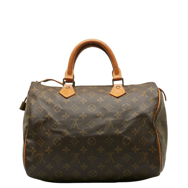 ルイ ヴィトン モノグラム スピーディ30 ハンドバッグ ショルダーバッグ２WAY M41526 ブラウン PVC レザー レディース LOUIS VUITTON 【中古】