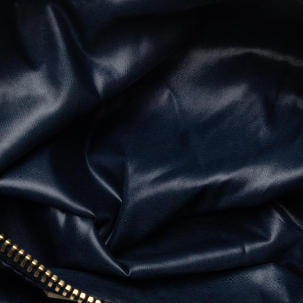 サンローラン Yライン メッシュ スポーツバッグ ハンドバッグ ボストンバッグ ショルダーバッグ 2WAY ネイビー アイボリー サテン ポリエステル レディース SAINT LAURENT 【中古】