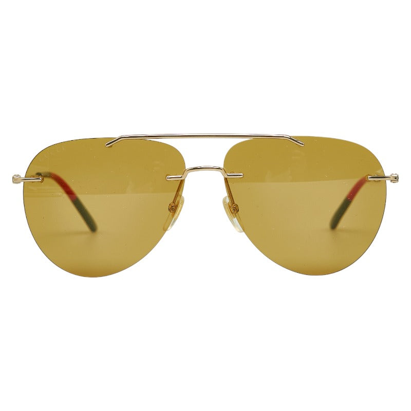 グッチ シェリーライン サングラス ゴールド マルチカラー プラスチック レディース GUCCI 【中古】