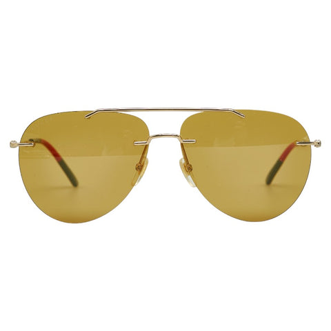 グッチ シェリーライン サングラス ゴールド マルチカラー プラスチック レディース GUCCI 【中古】