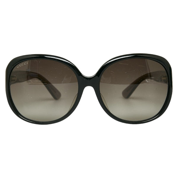 グッチ アジアンフィット バタフライ インターロッキングG サングラス GG0080SK ブラック プラスチック レディース GUCCI 【中古】
