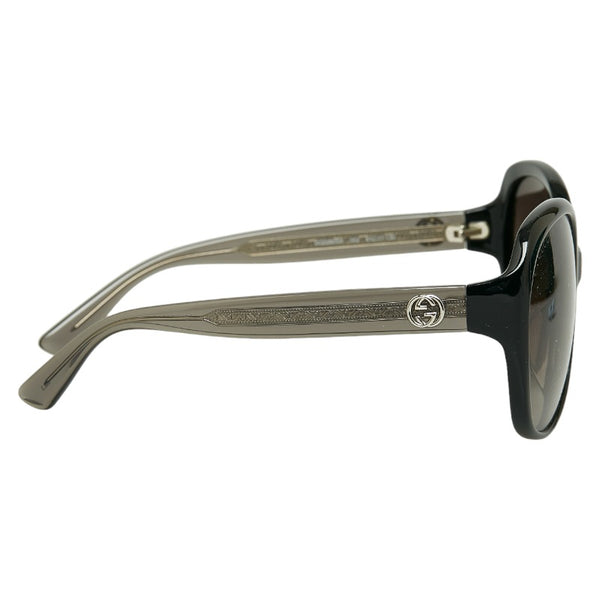 グッチ アジアンフィット バタフライ インターロッキングG サングラス GG0080SK ブラック プラスチック レディース GUCCI 【中古】
