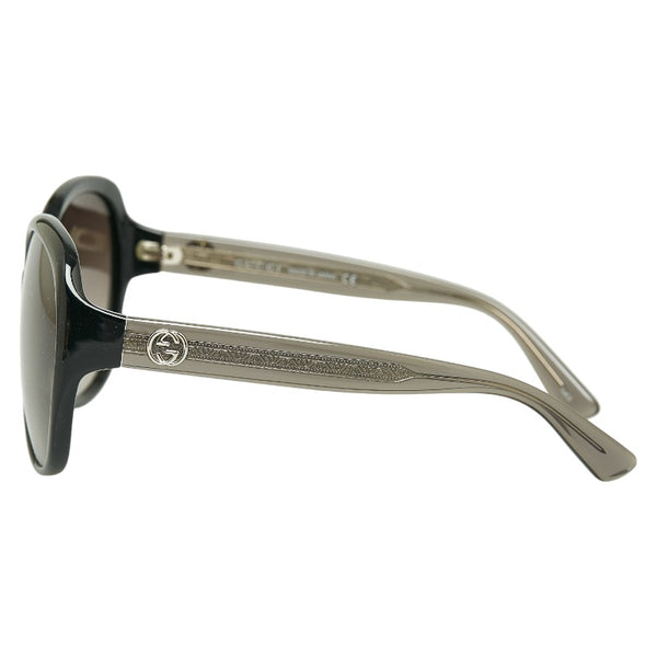 グッチ アジアンフィット バタフライ インターロッキングG サングラス GG0080SK ブラック プラスチック レディース GUCCI 【中古】