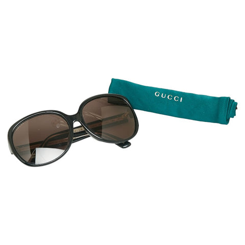 グッチ インターロッキングG サングラス GG0080SK ブラック プラスチック レディース GUCCI 【中古】