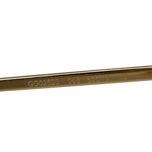 グッチ バタフライサングラス パール サングラス GG0252S ゴールド プラスチック レディース GUCCI 【中古】