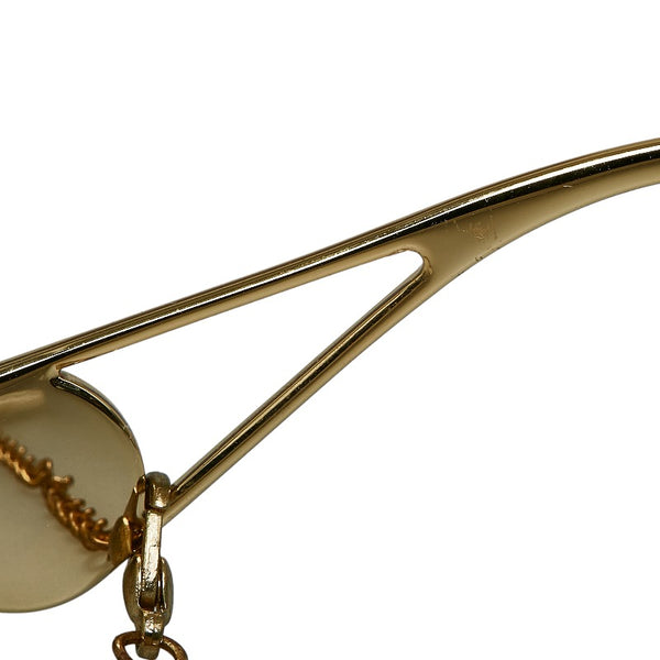 グッチ バタフライサングラス パール サングラス GG0252S ゴールド プラスチック レディース GUCCI 【中古】