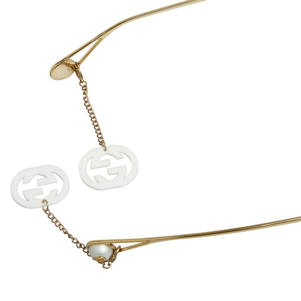 グッチ バタフライサングラス パール サングラス GG0252S ゴールド プラスチック レディース GUCCI 【中古】