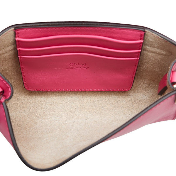 クロエ フェイ 斜め掛け ミニショルダーバッグ ピンク レザー スウェード レディース Chloe 【中古】