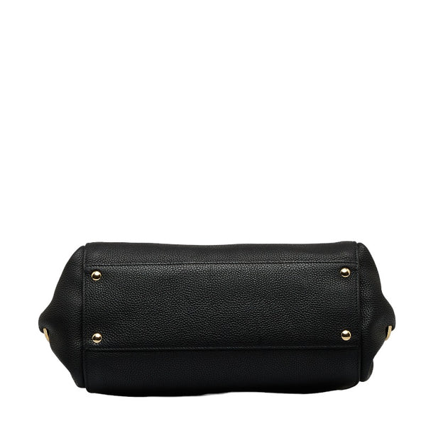 サルヴァトーレフェラガモ ソフィア スモール ガンチーニ トップハンドルバッグ ショルダーバッグ 2WAY DY-21 F606 ブラック レザー レディース Salvatore Ferragamo 【中古】