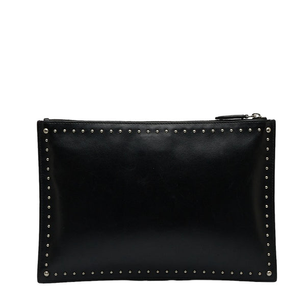 ジバンシー スタッズ クラッチバッグ ブラック レザー メンズ Givenchy 【中古】