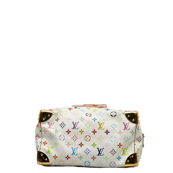 ルイ ヴィトン モノグラム マルチカラー スピーディ30 ハンドバッグ M92643 ブロン ホワイト PVC レザー レディース LOUIS VUITTON 【中古】
