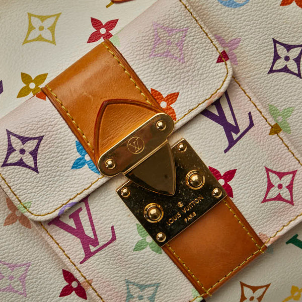 ルイ ヴィトン モノグラム マルチカラー スピーディ30 ハンドバッグ M92643 ブロン ホワイト PVC レザー レディース LOUIS VUITTON 【中古】