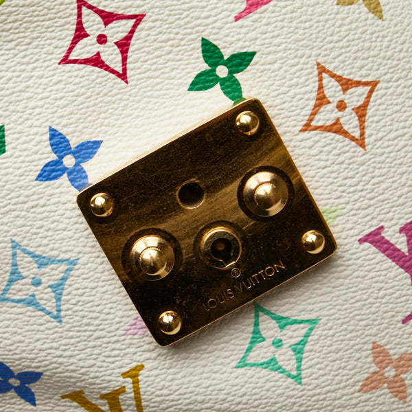 ルイ ヴィトン モノグラム マルチカラー スピーディ30 ハンドバッグ M92643 ブロン ホワイト PVC レザー レディース LOUIS VUITTON 【中古】