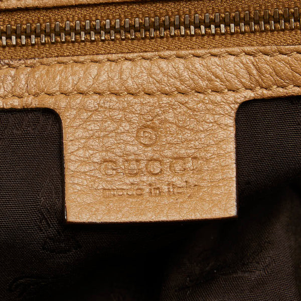 グッチ バンブー ホーボー タッセル ワンショルダー 232930 ブラウン レザー レディース GUCCI 【中古】