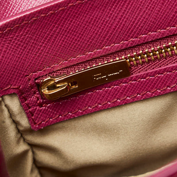 サルヴァトーレフェラガモ ヴァラ リボン ハンドバッグ ショルダーバッグ 2WAY EZ-21 F570 ピンク レザー レディース Salvatore Ferragamo 【中古】