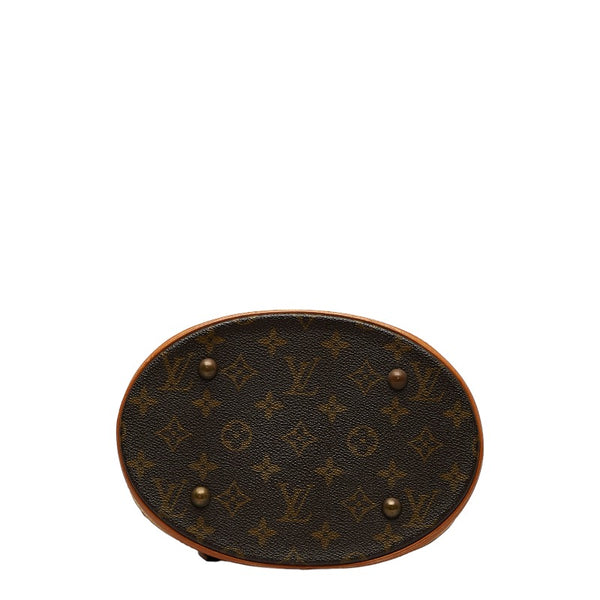 ルイ ヴィトン モノグラム プチ バケットPM トートバッグ ショルダーバッグ M42238 ブラウン PVC レザー レディース LOUIS VUITTON 【中古】