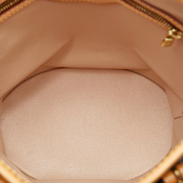 ルイ ヴィトン モノグラム プチ バケットPM トートバッグ ショルダーバッグ M42238 ブラウン PVC レザー レディース LOUIS VUITTON 【中古】