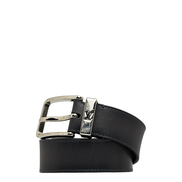 ルイ ヴィトン サンチュール ポンヌフ ベルト M0094 アントラシット ブラック レザー メンズ LOUIS VUITTON 【中古】