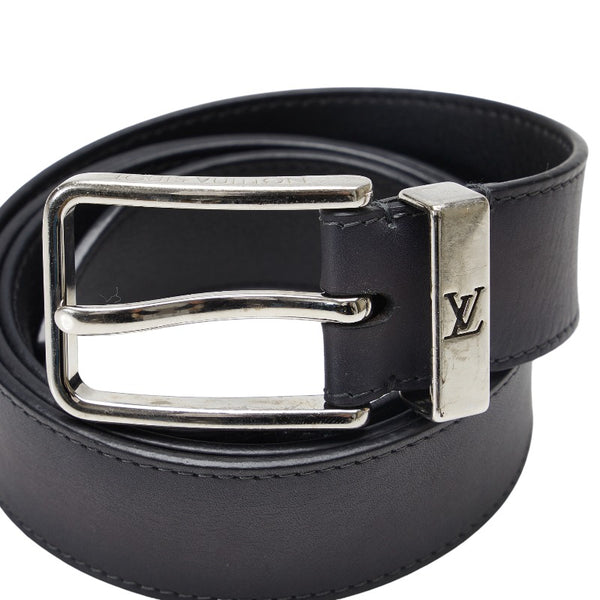 ルイ ヴィトン サンチュール ポンヌフ ベルト M0094 アントラシット ブラック レザー メンズ LOUIS VUITTON 【中古】