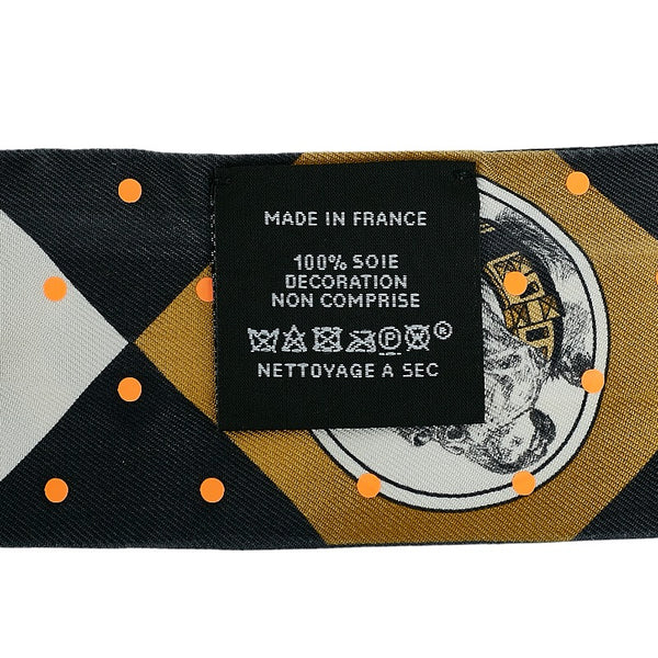 エルメス ツイリー colliers et chiens 首輪と犬 スカーフ ブラック マルチカラー シルク レディース HERMES 【中古】
