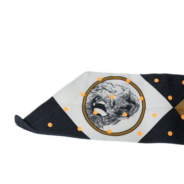 エルメス ツイリー colliers et chiens 首輪と犬 スカーフ ブラック マルチカラー シルク レディース HERMES 【中古】
