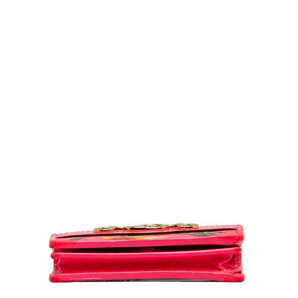 グッチ グッチズゥミ フローラルプリント 二つ折り財布 コンパクトウォレット 536353 ピンク マルチカラー PVC レザー レディース GUCCI 【中古】