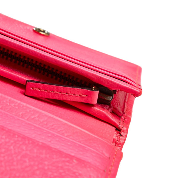 グッチ グッチズゥミ フローラルプリント 二つ折り財布 コンパクトウォレット 536353 ピンク マルチカラー PVC レザー レディース GUCCI 【中古】