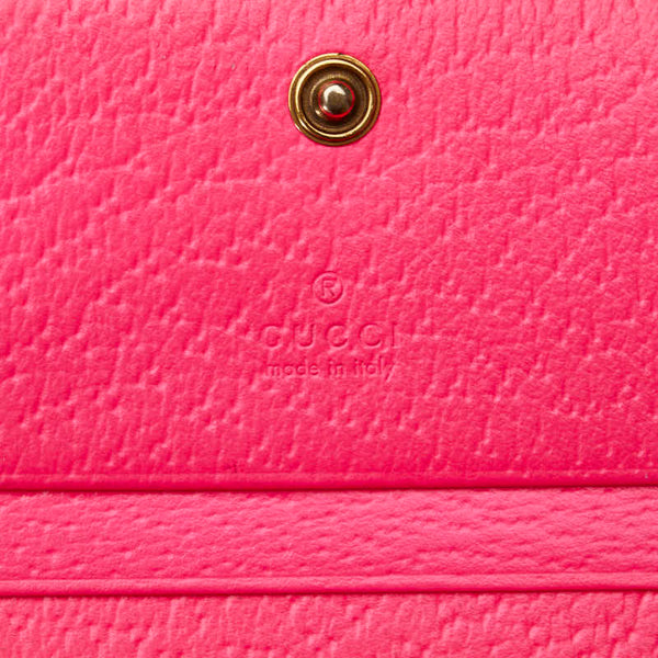 グッチ グッチズゥミ フローラルプリント 二つ折り財布 コンパクトウォレット 536353 ピンク マルチカラー PVC レザー レディース GUCCI 【中古】