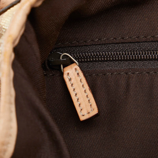 グッチ GGキャンバス アビー トートバッグ ハンドバッグ 130736 ピンク キャンバス レザー レディース GUCCI 【中古】