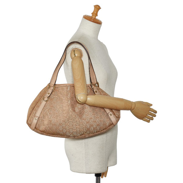 グッチ GGキャンバス アビー トートバッグ ハンドバッグ 130736 ピンク キャンバス レザー レディース GUCCI 【中古】