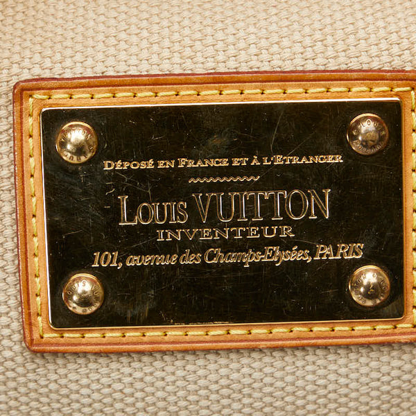ルイ ヴィトン アンティグア カバMM トートバッグ ショルダーバッグ M40035 ベージュ レッド キャンバス レザー レディース LOUIS VUITTON 【中古】