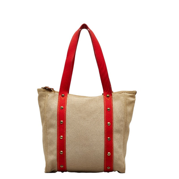 ルイ ヴィトン アンティグア カバMM トートバッグ ショルダーバッグ M40035 ベージュ レッド キャンバス レザー レディース LOUIS VUITTON 【中古】