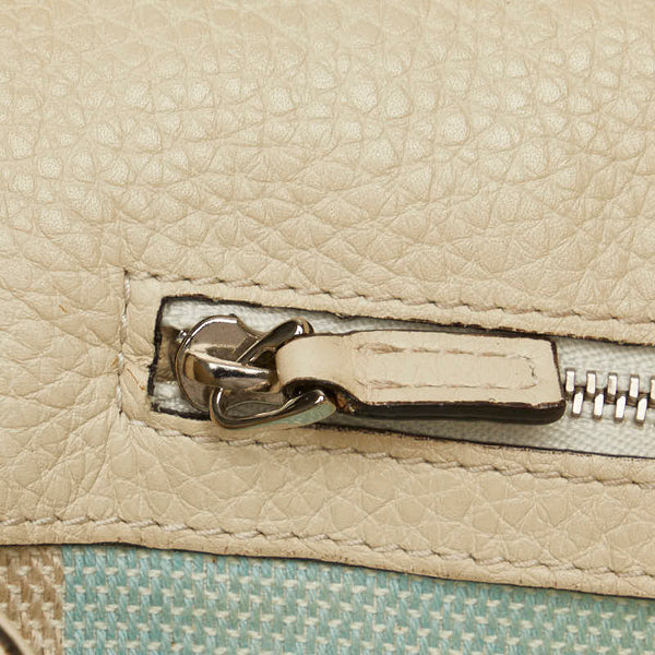 グッチ バンブー デイリー トートバッグ ショルダーバッグ 2WAY 370830 ホワイト レザー レディース GUCCI 【中古】