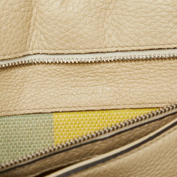 グッチ バンブー デイリー トートバッグ ショルダーバッグ 2WAY 370830 ホワイト レザー レディース GUCCI 【中古】