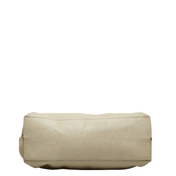 グッチ バンブー デイリー トートバッグ ショルダーバッグ 2WAY 370830 ホワイト レザー レディース GUCCI 【中古】