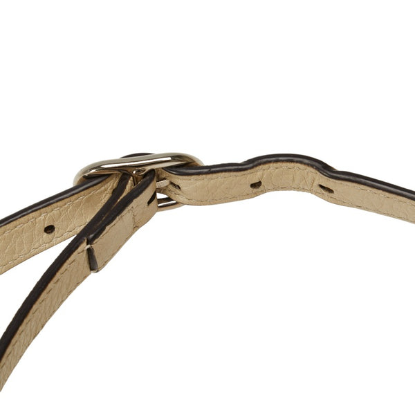 グッチ バンブー デイリー トートバッグ ショルダーバッグ 2WAY 370830 ホワイト レザー レディース GUCCI 【中古】