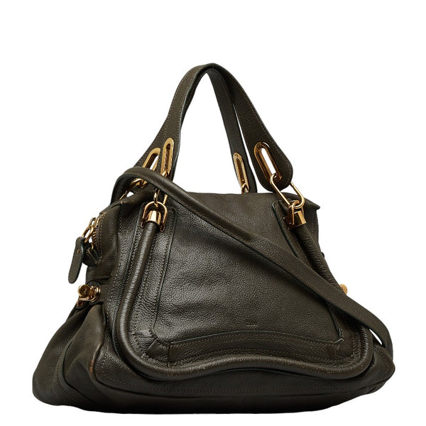 クロエ パラティ ハンドバッグ ショルダーバッグ 2WAY ブラウン レザー レディース Chloe 【中古】