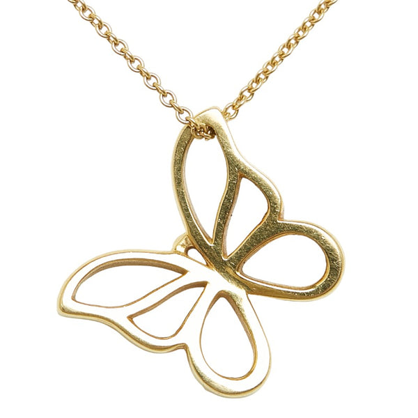 ティファニー バタフライ チェーン ネックレス K18YG イエローゴールド レディース TIFFANY&Co. 【中古】