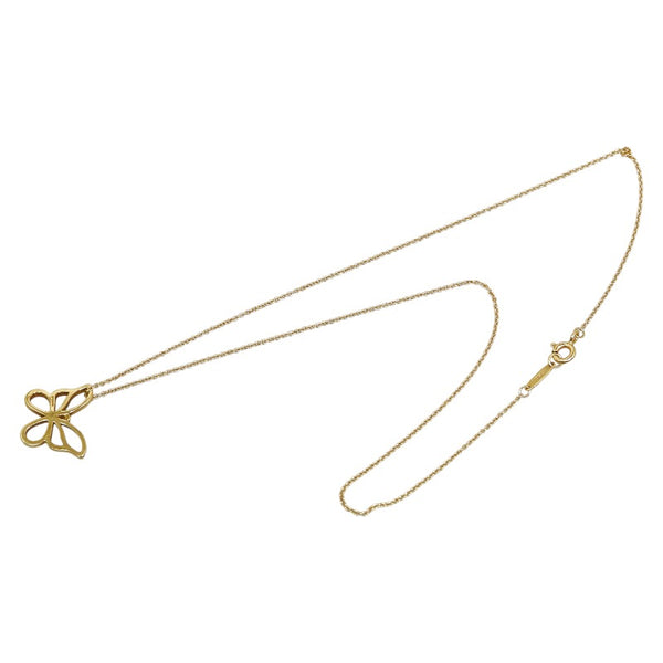 ティファニー バタフライ チェーン ネックレス K18YG イエローゴールド レディース TIFFANY&Co. 【中古】