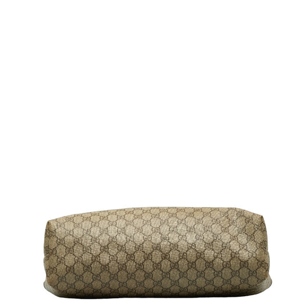 グッチ GGスプリーム シェリーライン ショルダーバッグ トートバッグ 211134 ベージュ ブラウン PVC レザー レディース GUCCI 【中古】