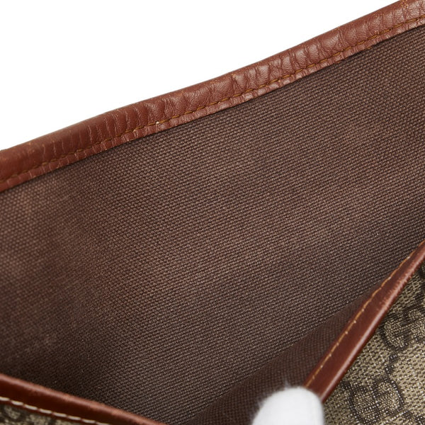 グッチ GGスプリーム シェリーライン ショルダーバッグ トートバッグ 211134 ベージュ ブラウン PVC レザー レディース GUCCI 【中古】