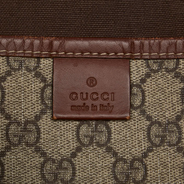 グッチ GGスプリーム シェリーライン ショルダーバッグ トートバッグ 211134 ベージュ ブラウン PVC レザー レディース GUCCI 【中古】