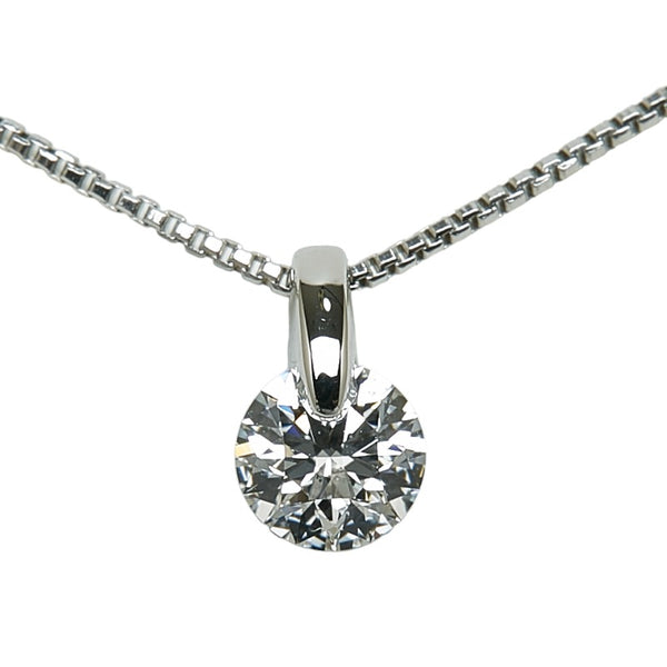 Pt900 プラチナ Pt850 プラチナ ダイヤ0.420ct ペンダントネックレス レディース 【中古】