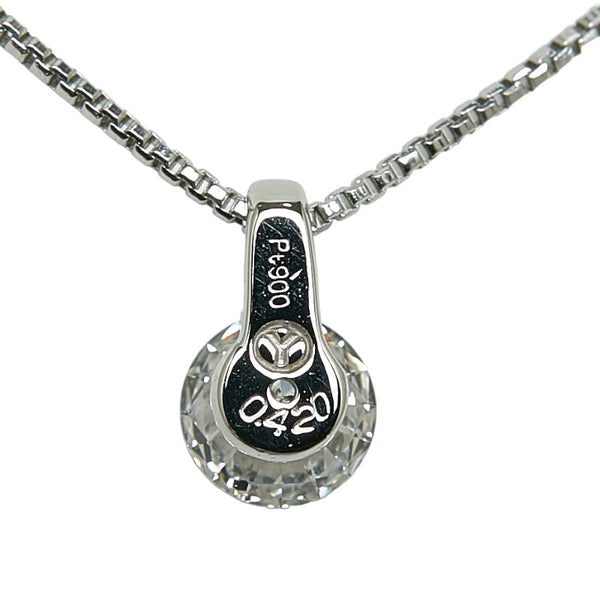 Pt900 プラチナ Pt850 プラチナ ダイヤ0.420ct ペンダントネックレス レディース 【中古】