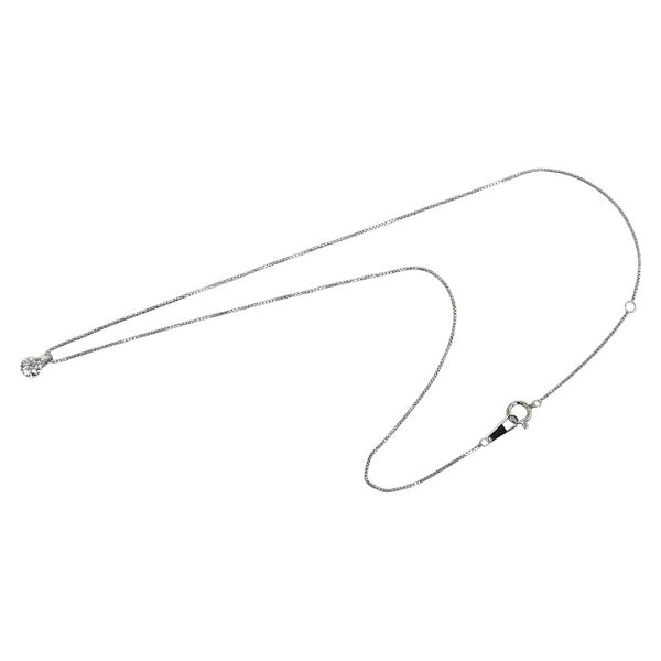 Pt900 プラチナ Pt850 プラチナ ダイヤ0.420ct ペンダントネックレス レディース 【中古】