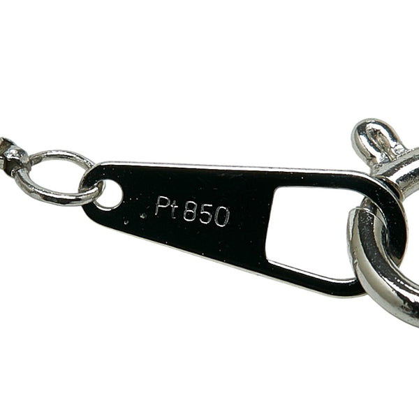 Pt900 プラチナ Pt850 プラチナ ダイヤ0.420ct ペンダントネックレス レディース 【中古】