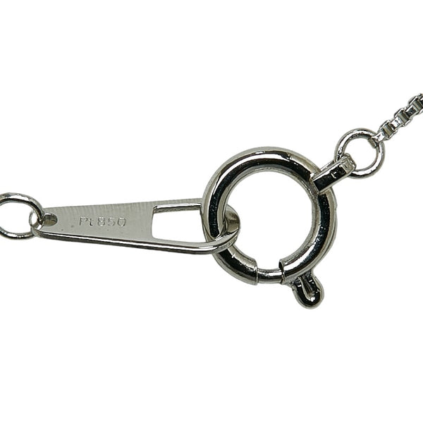 Pt900 プラチナ Pt850 プラチナ ダイヤ0.420ct ペンダントネックレス レディース 【中古】