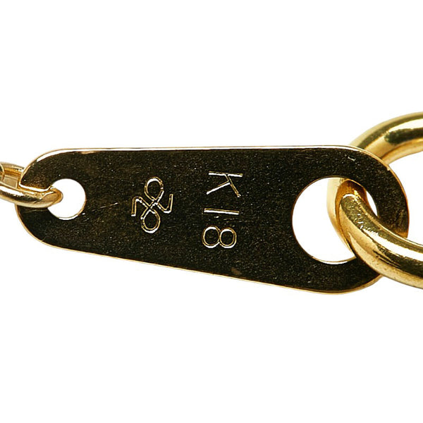 K18YG イエローゴールド ルビー0.27ct ダイヤ0.10ct ネックレス レディース 【中古】
