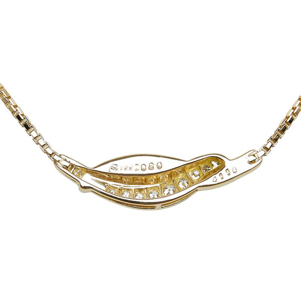 ポーラ K18YG イエローゴールド ダイヤ0.20ct チェーン ネックレス レディース POLA 【中古】