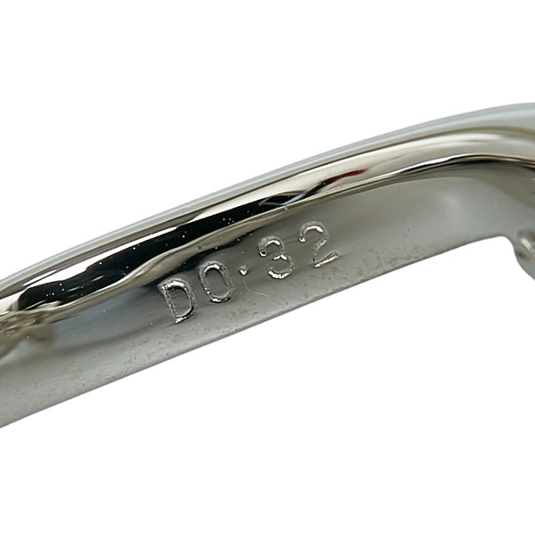 Pt900 プラチナ アクアマリン0.90ct ダイヤ0.32ct ペアシェイプ バタフライ リング 指輪 レディース 11.5号 【中古】